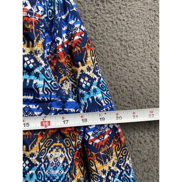 Panhandle Rough Stock western print pearl snap dress Size Small Belt Loops - Picture 11 of 16
